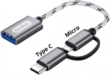 Go-Des GD-CT033 Type-C And Micro Adapter (18 Cm)