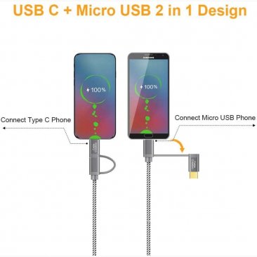 Go-Des GD-CT033 Type-C And Micro Adapter (18 Cm)