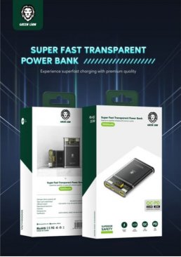 Green Lion Super Fast Transparent Power Bank 10000mAh ( QC 22.5W + PD 20W )