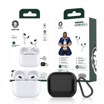 Green Lion True Wireless Earbuds 3 with built-in Microphone and Charging Case