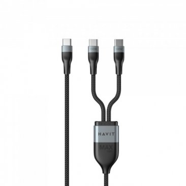 HAVIT CB6325 2 in 1 USB-C PD100W Multi Charging Cable (USB-C/USB-C) (1.2 Meters)