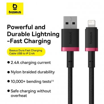 Baseus Dura USB-A to Lightning Charging Cable (1 Meter)