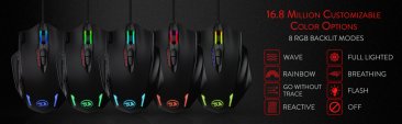 Redragon M908 Impact RGB with Side Buttons Optical Wired Gaming Mouse