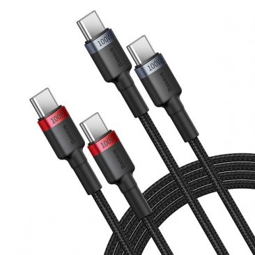Baseus Cafule PD 100W USB-C to USB-C Cable (Pack of 2, 1 Meter)