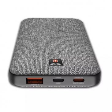 Swiss Military Power House 10000mAh USB-C 20W Power Delivery Power Bank (2xUSB-C, 1xUSB-A Ports)