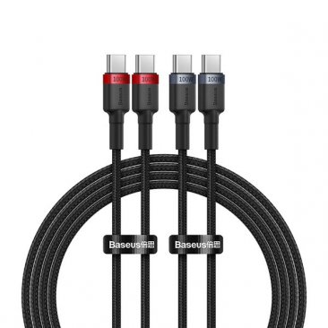 Baseus Cafule PD 100W USB-C to USB-C Cable (Pack of 2, 1 Meter)