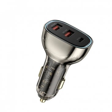 Wiwu Geek 90W Dual USB-A + USB-C Car Charger