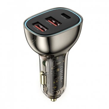 Wiwu Geek 90W Dual USB-A + USB-C Car Charger
