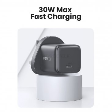 UGREEN 30W USB-C GaN Fast Charger with USB-C to USB-C Cable (1 Meter)