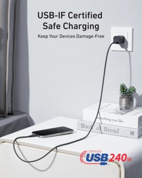 Anker USB-C to USB-C 240W Upcycled-Braided Cable (0.9 Meter)