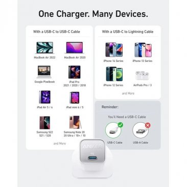 Anker 511 USB-C Wall Charger Nano3 30W