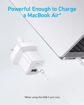 Anker 323 33W Dual Port (USB-C and USB-A) Wall Charger with 310 USB-C to Lightning Cable (0.9 Meters)