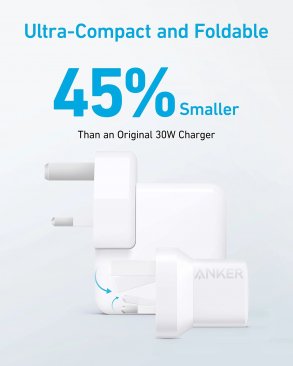 Anker 323 33W Dual Port (USB-C and USB-A) Wall Charger with 310 USB-C to Lightning Cable (0.9 Meters)
