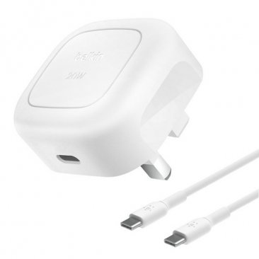Belkin BoostCharge 20W Compact USB-C Wall Charger with USB-C to USB-C Cable (1 Meter)