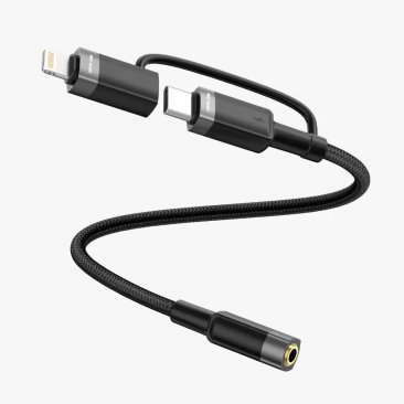 Green 2 in 1 Audio Cable (USB C and Lightning to 3.5mm Jack)
