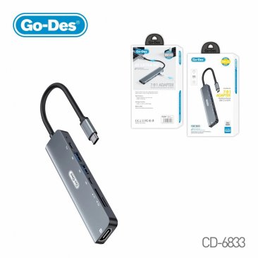 Go-Des GD-6833 7 in 1 USB C Hub Docking Station
