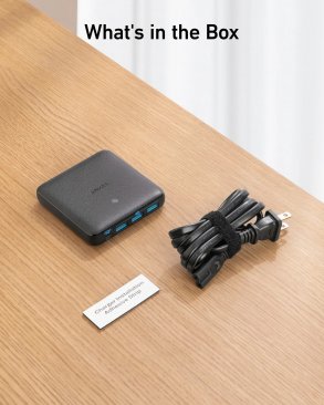 Anker PowerPort Atom III Slim High-Speed 65W Charger with 1x USB-C PowerIQ 3.0 and 3x USB-A PowerIQ Ports