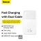 Baseus Comet Series Dual Cable (USB-C and Lightning) 20000mAh 22.5W with Digital Display Power Bank