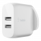 Belkin BoostCharge Dual USB-A Wall Charger 24W with Micro USB