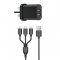 Wiwu Quick Dual USB-A Charger with 3 in 1 USB-A Cable