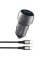 TELUX PowerGo PD38-C 2-Port USB-C and USB-A 20W Fast Car Charger (38W Total Output) with USB-C Cable