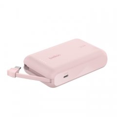 Belkin BoostCharge Power Bank 10K with Integrated USB-C Cable (20W/10,000mAh/2 x USB-C)
